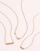 Silas 14k Gold Necklace in White Diamond