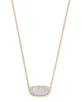 Elisa Pendant Necklace in Pave Diamond and 14k Yellow Gold