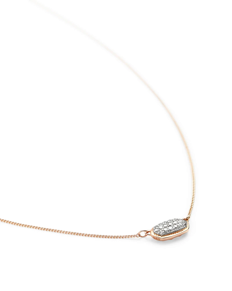 Lisa Pendant Necklace Pave Diamond and 14k Yellow Gold