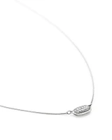 0.14 ct Lisa Pendant Necklace Pave Diamond and 14k White Gold
