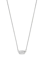 0.14 ct Lisa Pendant Necklace Pave Diamond and 14k White Gold