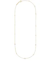 Michelle 14k Yellow Gold Strand Necklace in White Diamond