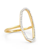Dani 14k Yellow Gold Open Ring White Diamond