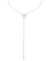 Tegan 14k Yellow Gold Y Necklace White Diamond