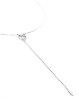 Tegan 14k Yellow Gold Y Necklace White Diamond