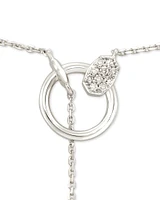 Tegan 14k Yellow Gold Y Necklace White Diamond