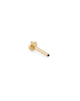 10mm Single Stud Earring Push Back 14k Yellow Gold