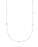 Michelle 14k Yellow Gold Strand Necklace White Diamond