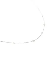 Michelle 14k Yellow Gold Strand Necklace White Diamond