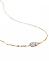 Millicent 14k Yellow Gold Delicate Chain Bracelet White Diamond