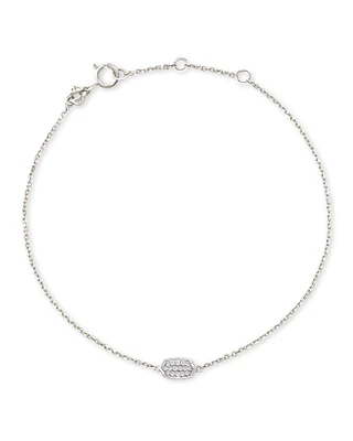 Millicent 14k White Gold Delicate Chain Bracelet Diamond