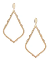 Sophee Clip On Drop Earrings in Rose Gold