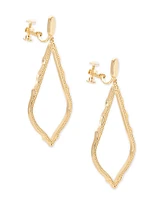 Sophee Clip On Drop Earrings in Rose Gold
