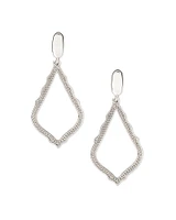 Sophia Clip On Drop Earrings Silver