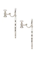 Sophia Clip On Drop Earrings Silver