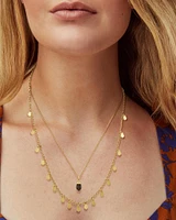 FREIDA MULTI STRND NCK VIN GLD GOLDEN OBSIDIAN