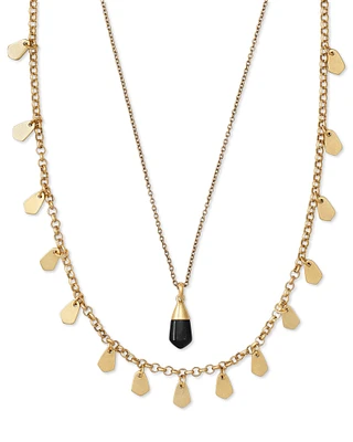 FREIDA MULTI STRND NCK VIN GLD GOLDEN OBSIDIAN