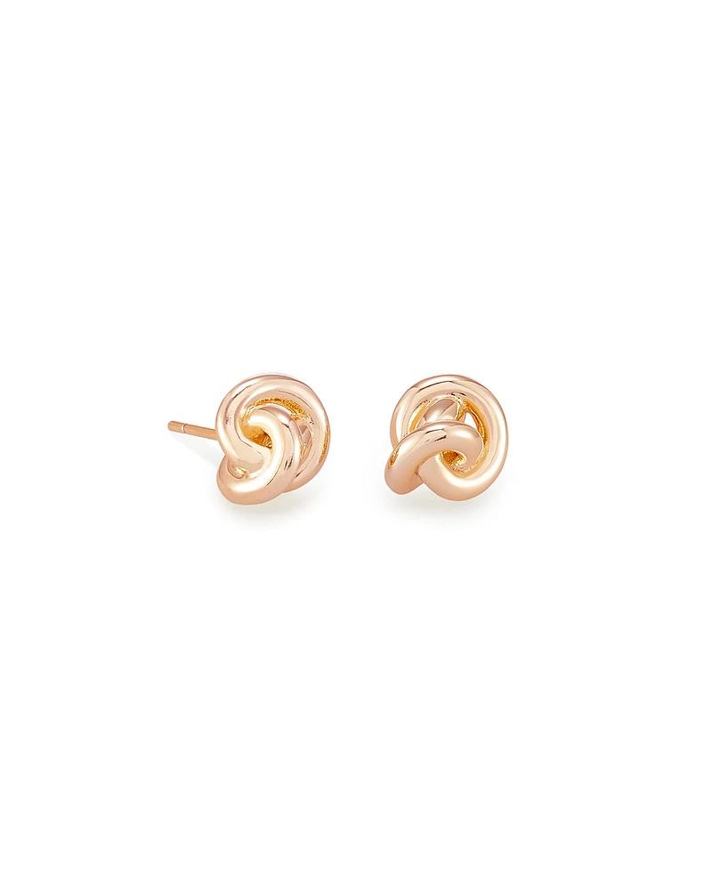 Presleigh Love Knot Stud Earrings Gold