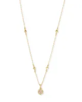 Nola Gold Pendant Necklace in Iridescent Drusy