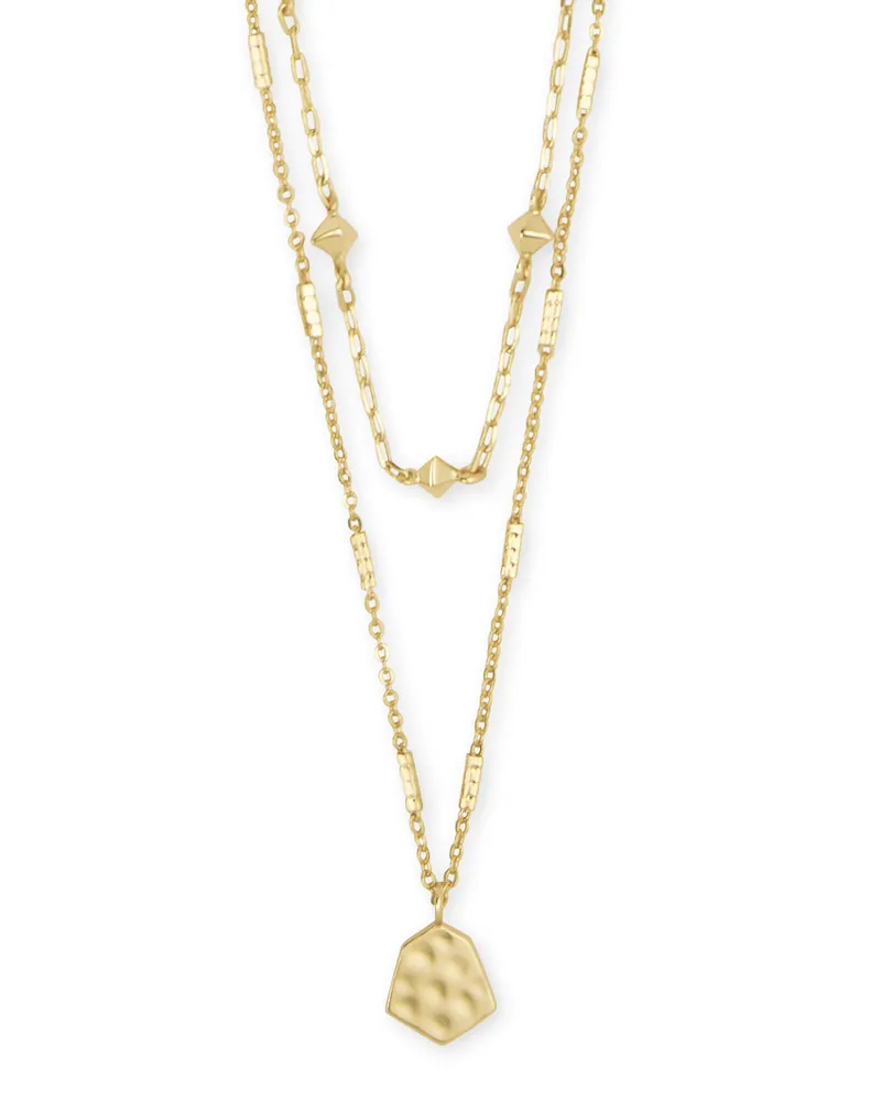 Kendra Scott | Jewelry | Emilie Multi Strand Necklace Rose Gold Sand Drusy  | Poshmark