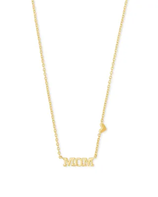Mom Pendant Necklace in Gold