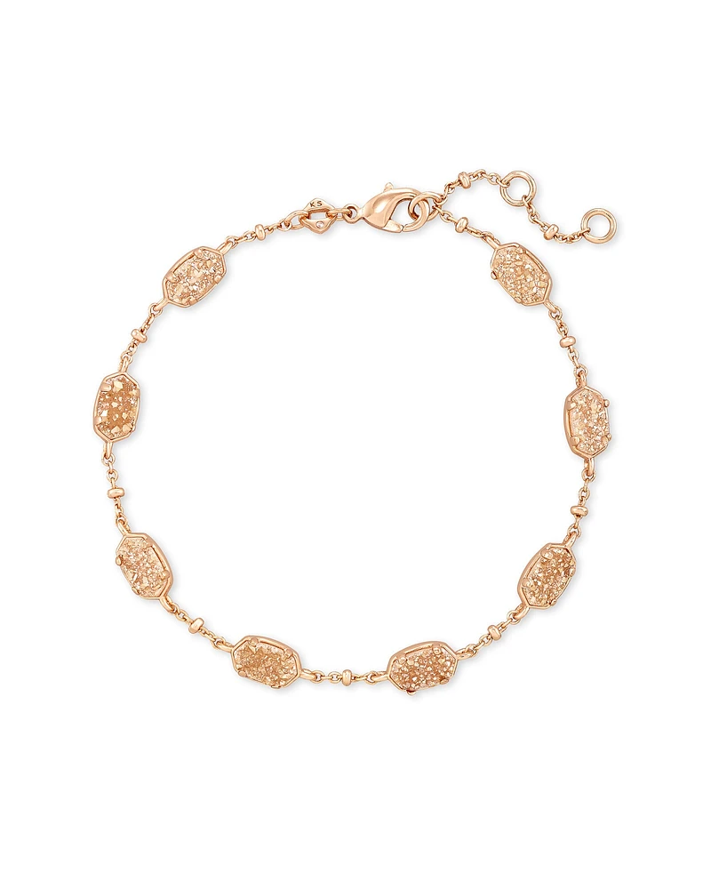 Emilie Gold Chain Bracelet Iridescent Drusy