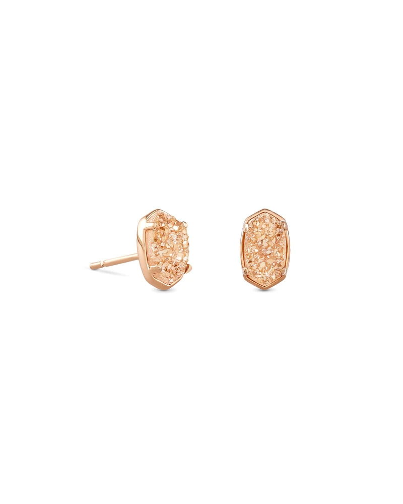 Emilie Silver Stud Earrings Platinum Drusy