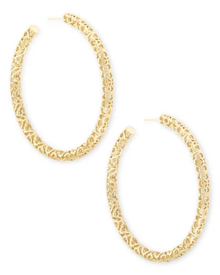 Maggie Hoop Earrings Vintage Gold