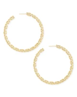 Maggie Hoop Earrings Vintage Gold