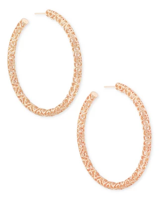 Maggie Hoop Earrings Gold Filigree