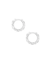 Maggie Huggie Earrings in Silver Filigree