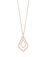 Simon Long Pendant Necklace in Rose Gold