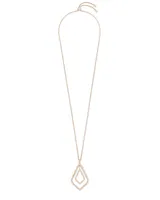 Simon Long Pendant Necklace in Rose Gold