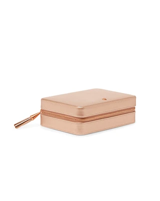 Medium Travel Jewelry Case in Rose Gold