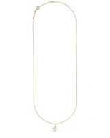 Diamond Letter S Pendant Necklace in 14k Yellow Gold