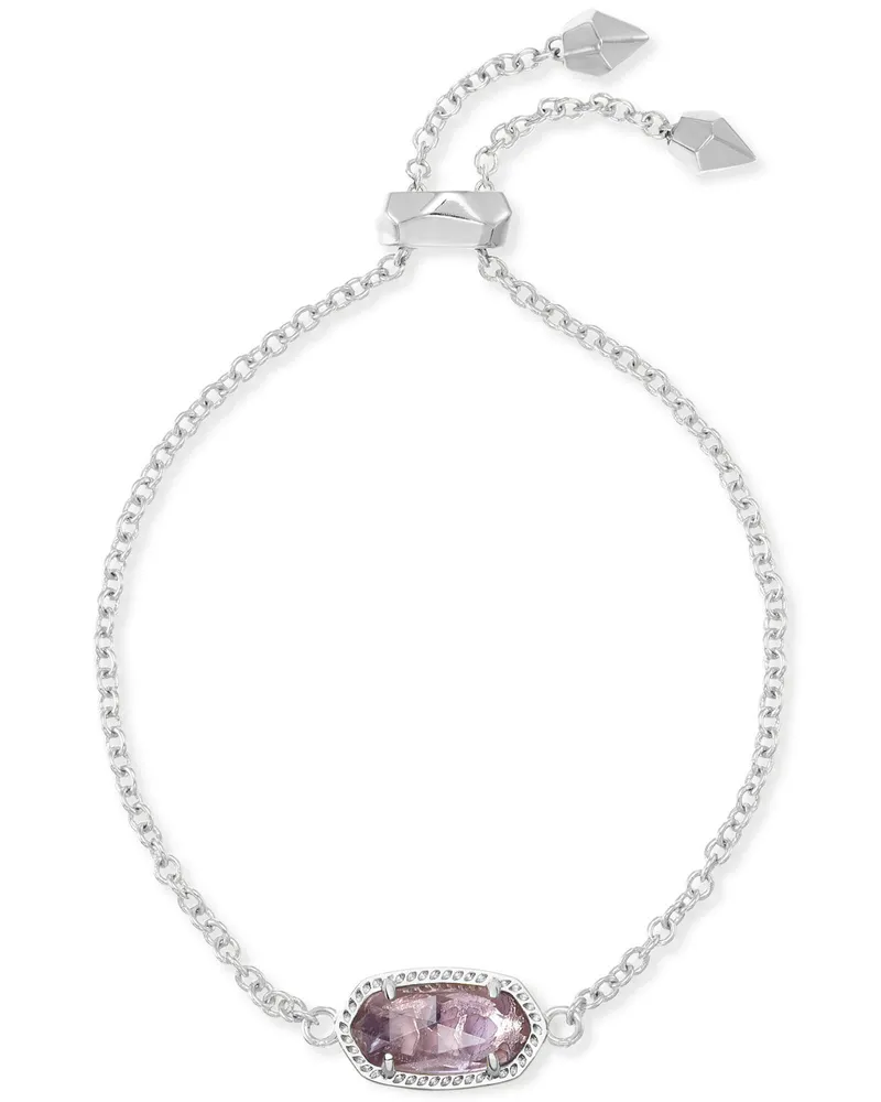 Elaina Silver Adjustable Chain Bracelet Red Illusion