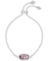 Elaina Silver Adjustable Chain Bracelet in Amethyst