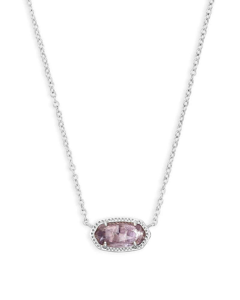 Elisa Silver Pendant Necklace Red Illusion