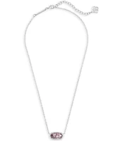 Elisa Silver Pendant Necklace Red Illusion