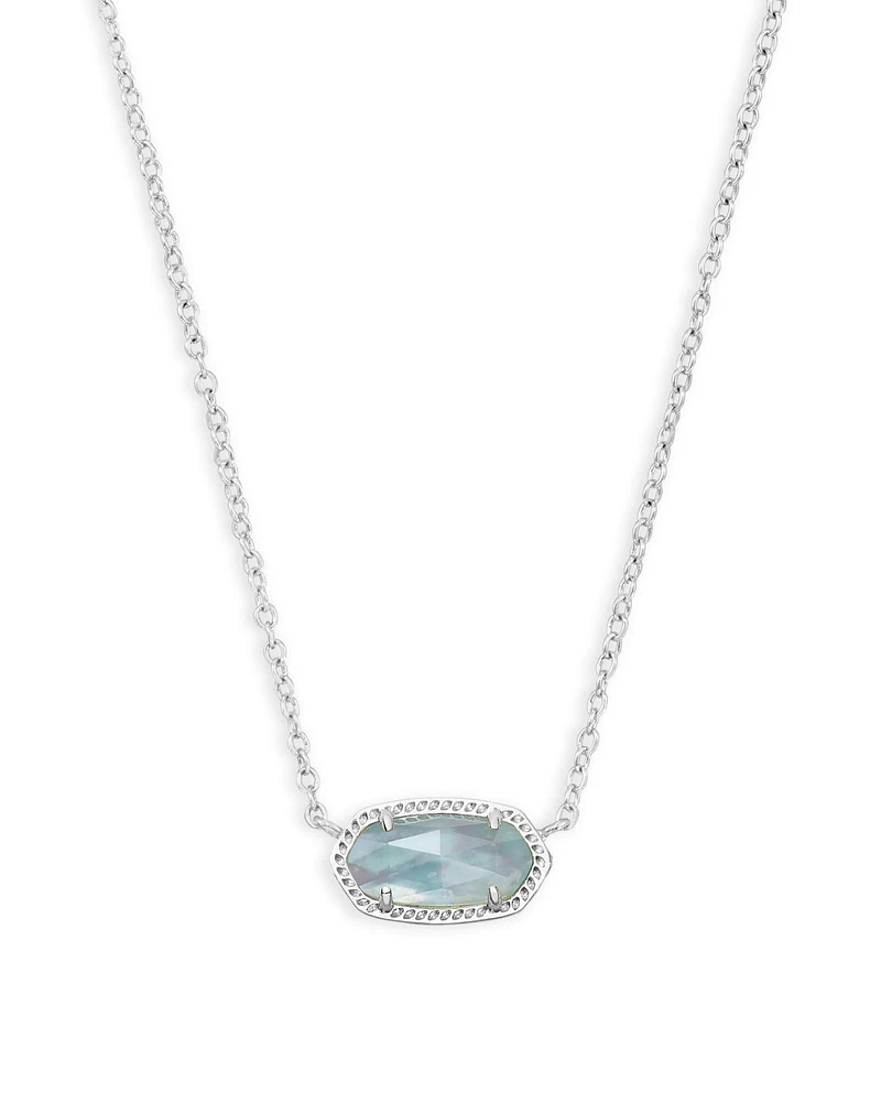 Elisa Silver Pendant Necklace Red Illusion