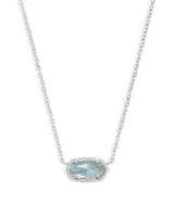 Elisa Silver Pendant Necklace Red Illusion