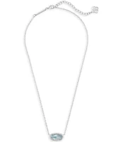 Elisa Silver Pendant Necklace Red Illusion