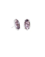 Ellie Silver Stud Earrings Platinum Drusy