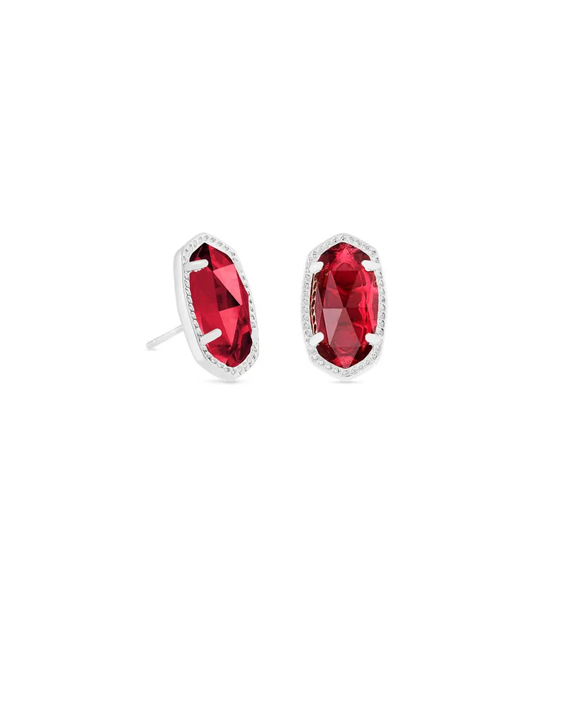 Ellie Silver Stud Earrings in Berry