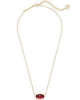 Elisa Gold Pendant Necklace Peridot Illusion