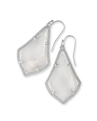 Alex Silver Drop Earrings in White Mother-of-Pearl