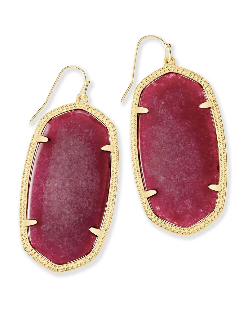 Danielle Earrings in Maroon Jade