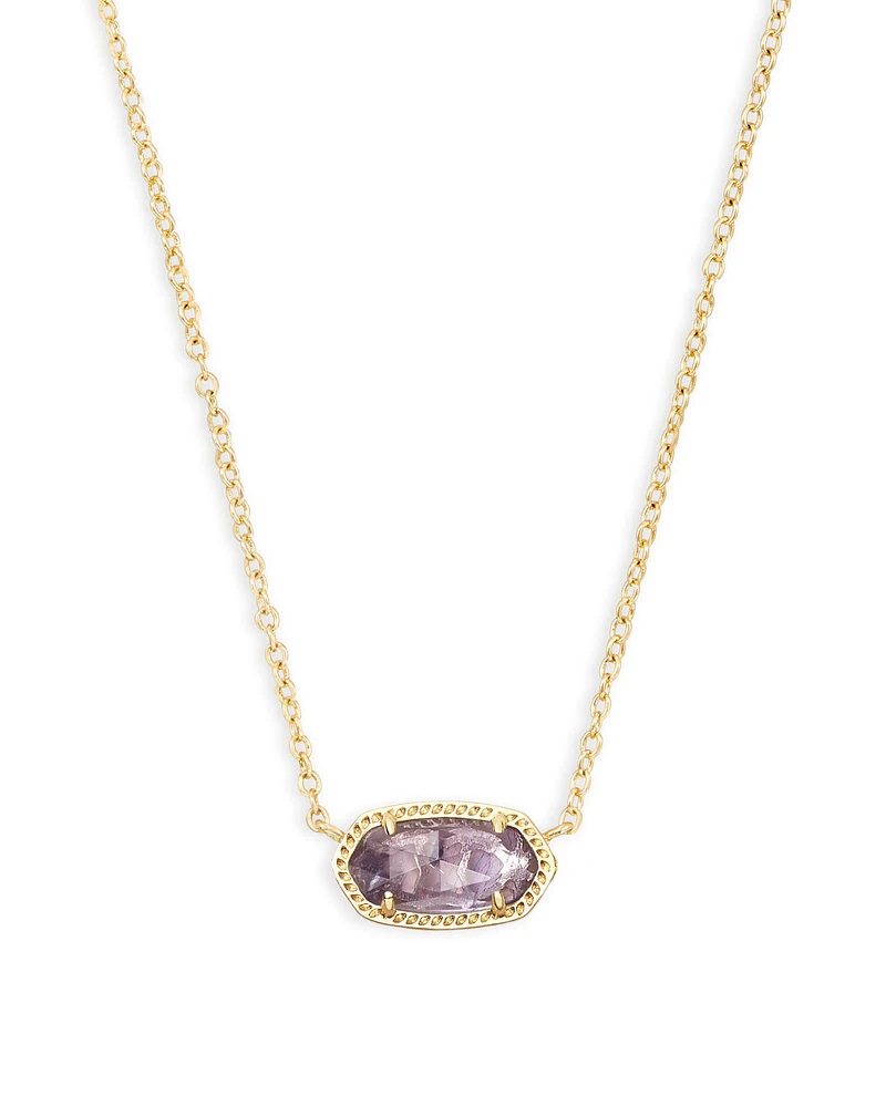 Elisa Gold Pendant Necklace Amethyst