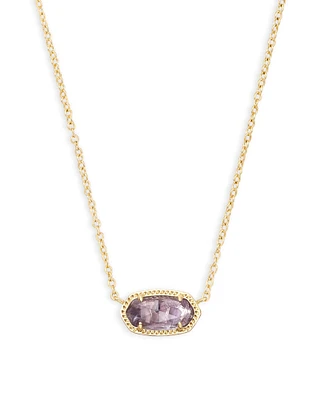 Elisa Gold Pendant Necklace Amethyst