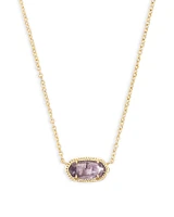 Elisa Gold Pendant Necklace Amethyst